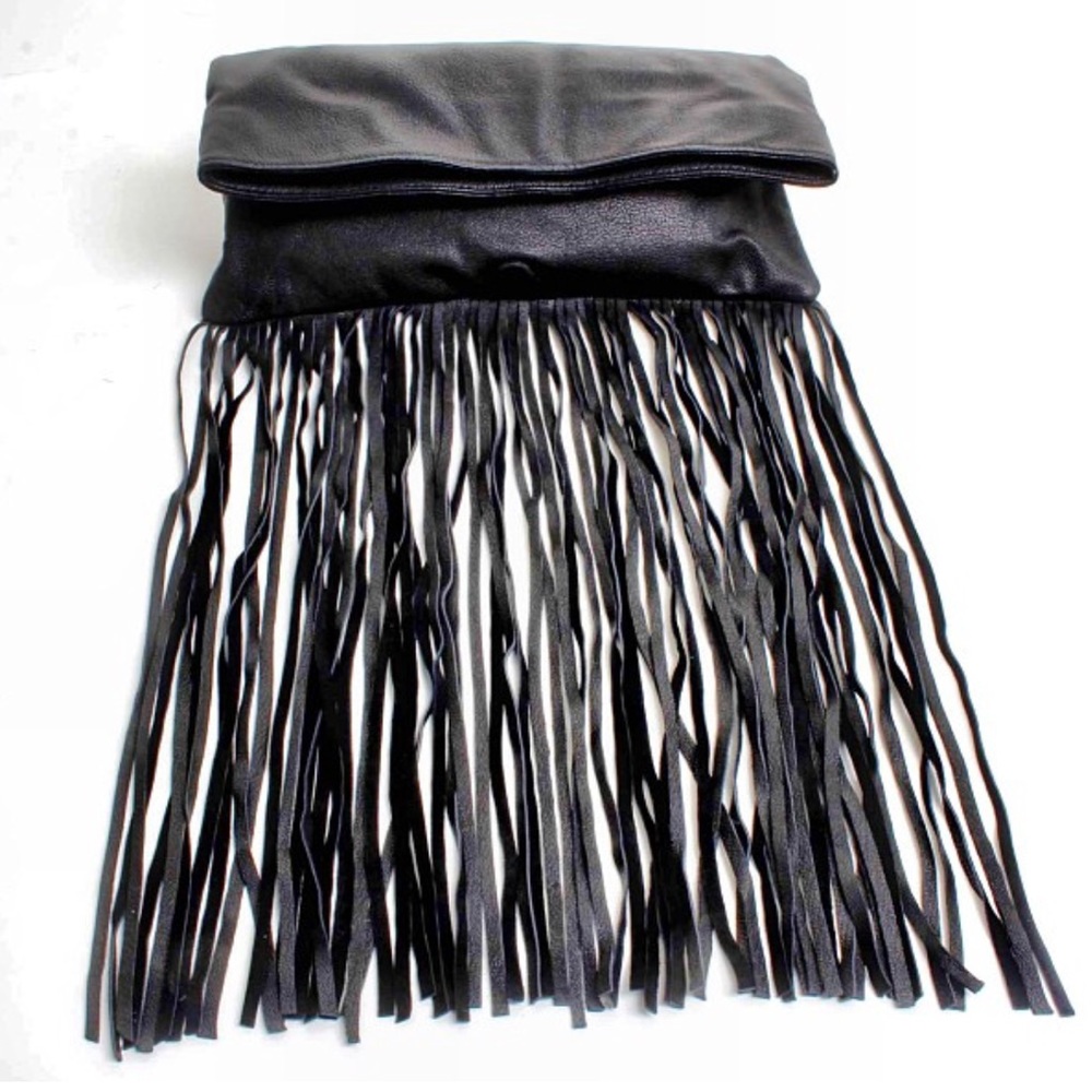 NEW Genuine Leather Fringe Clutch seen on Celebs! - Picture 2 of 8